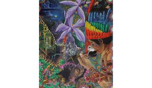 Corona de Plumas de Guacamayo